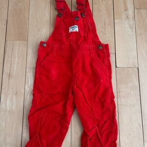 OshKosh B'gosh Red Corduroy Kids Overalls